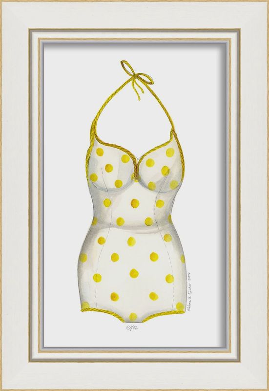 KI Swimsuit Yellow Polkadots Art
