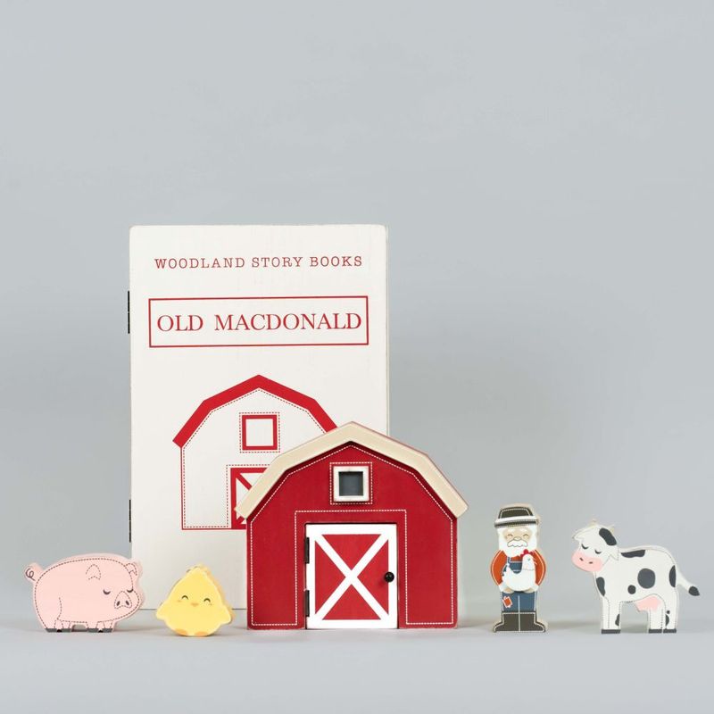 wood storybook set of six (OLD MACDONALD)