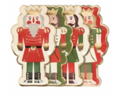 Salad Plate Nutcracker Christmas Assorted/8 pkg Salad Plate Nutcracker Christmas Assorted/8 pkg