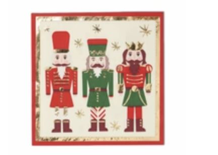 Cocktail Napkin Nutcracker Christmas/20 pkg