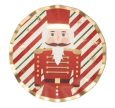 Wavy Dinner Plate Nutcracker Christmas/8 pkg