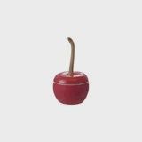 Stoneware Cherry Shaped Jar with Lid, Small