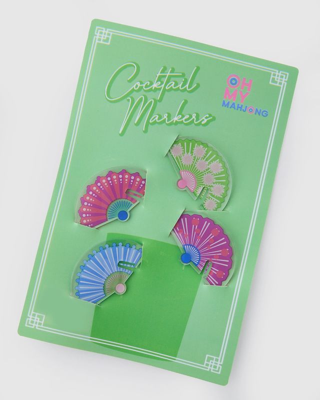 Sensu Fans Cocktail Markers