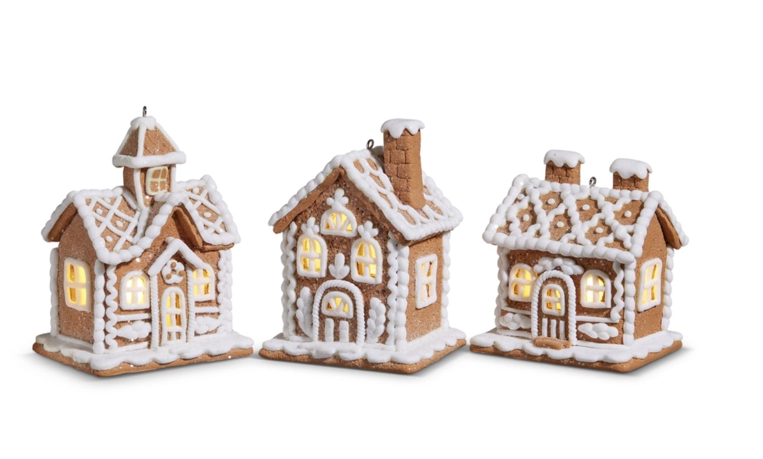 4.25 4.25" Lighted Gingerbread House Ornament