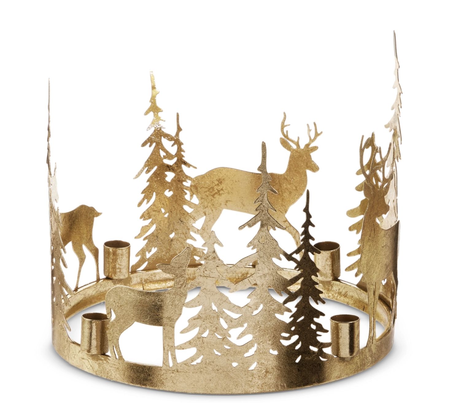 12.5" Woodland Candle Ring and Holder