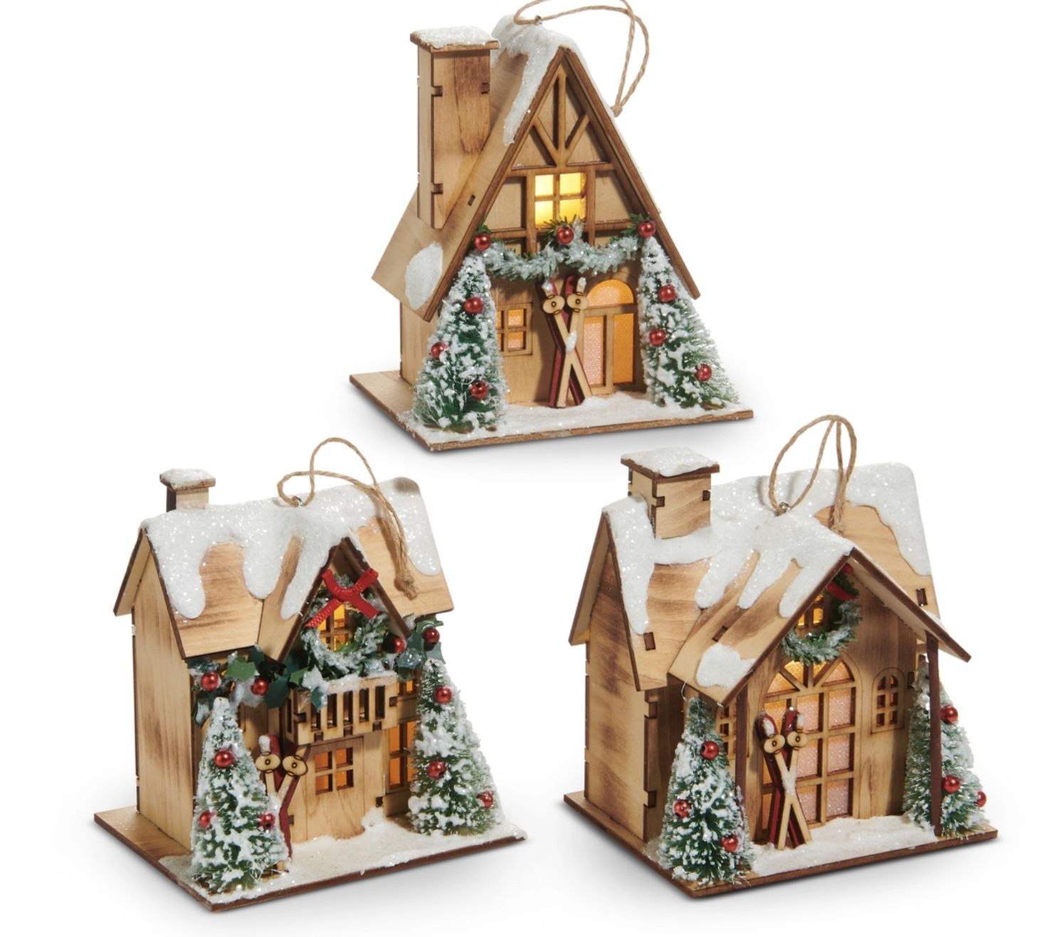 5 5" Lighted Lodge House Ornament