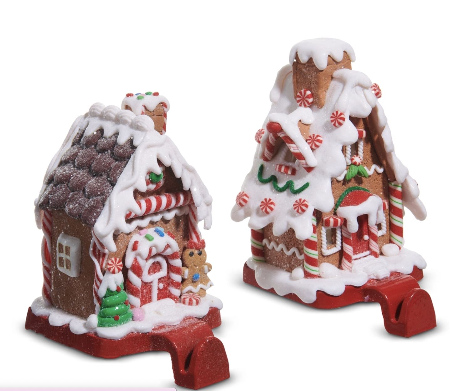 6.5" Gingerbread House Stocking Holder