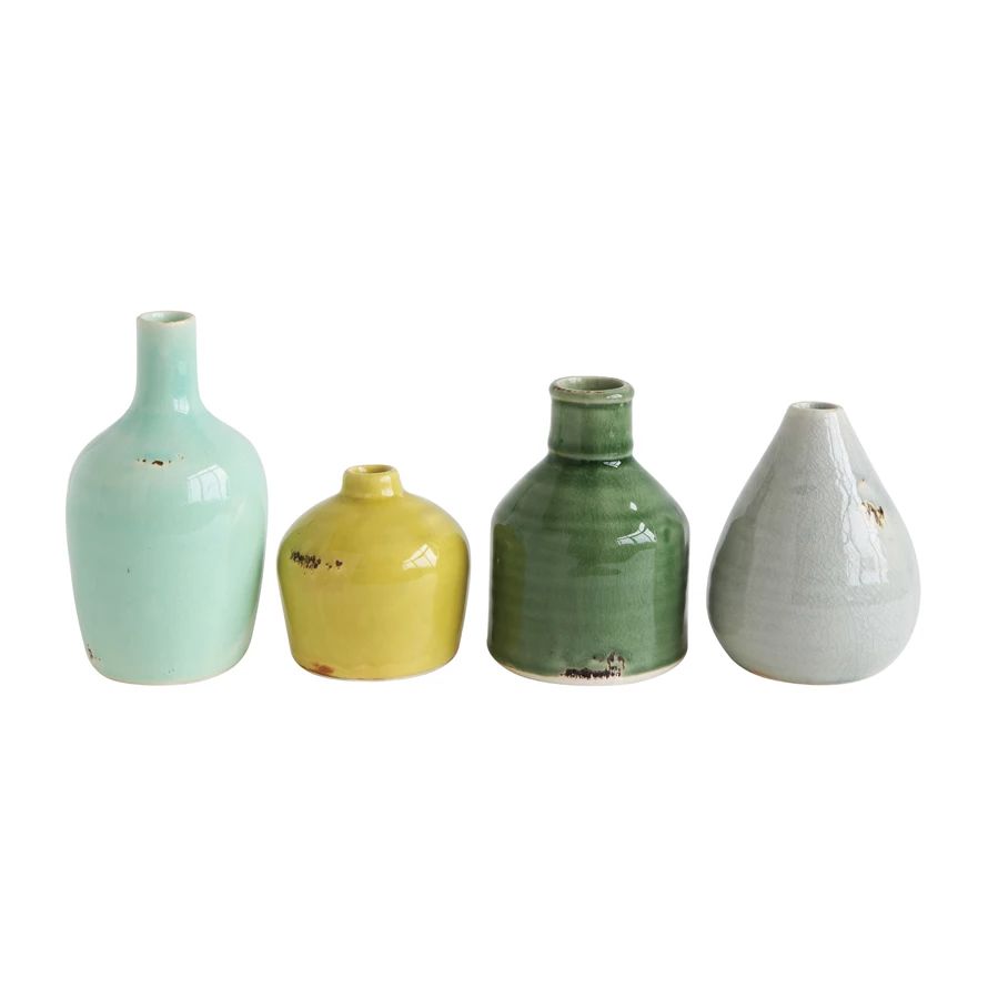 Terracotta Vase; Varying Colors and Styles