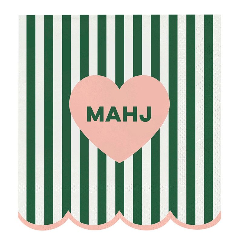 Scalloped Cocktail Napkins - Mahj