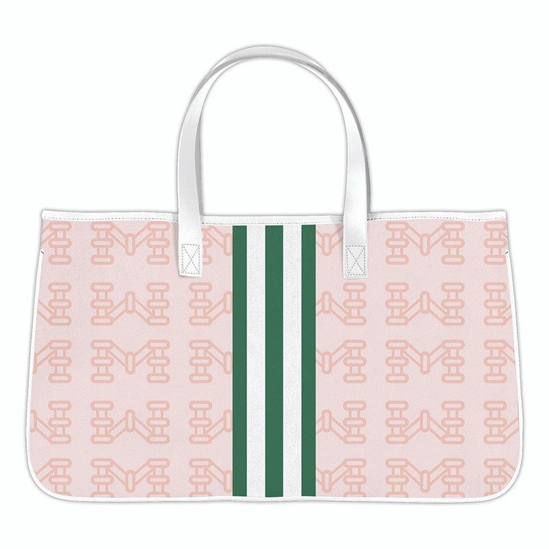 Mahjong Canvas Tote - Mahj Pink