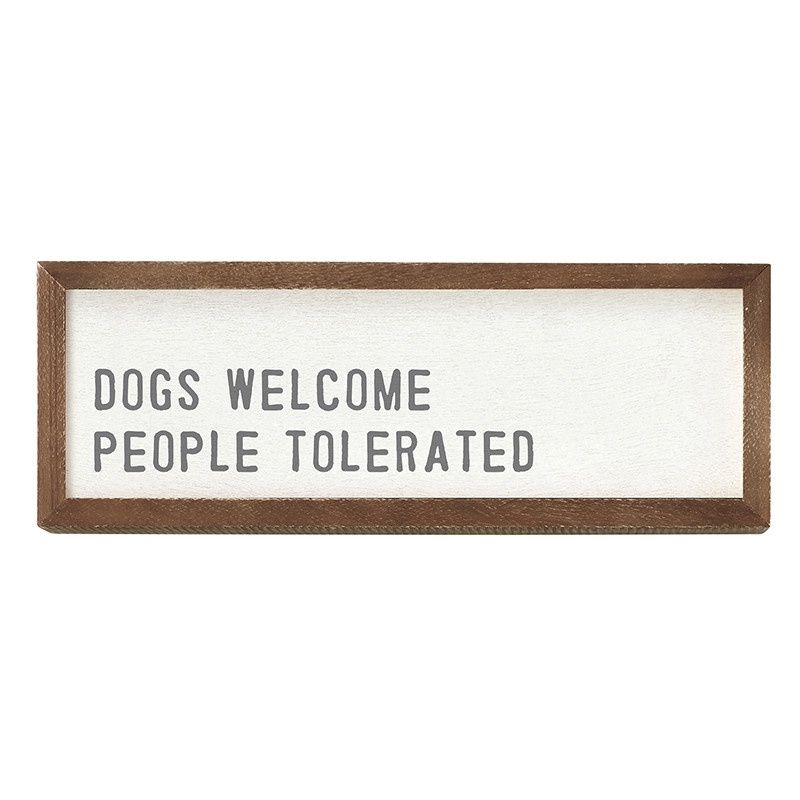 Face to Face Wood Sign - Dogs Welcome