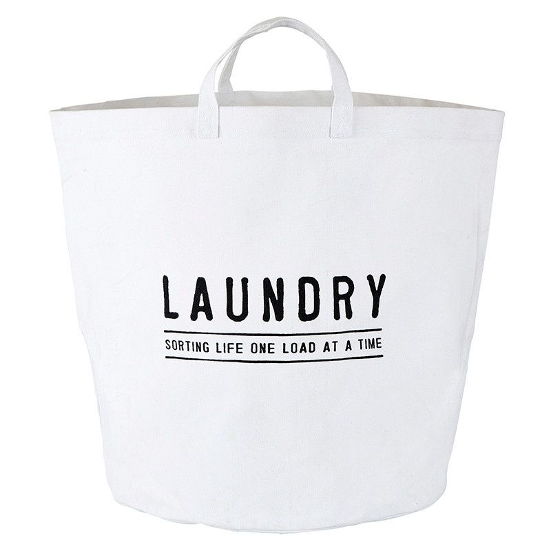 Large Canvas Storage Tote - Laundry