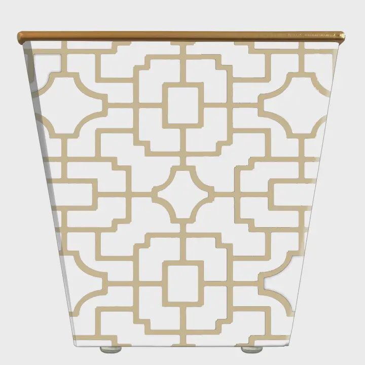 Mini Grillwork Cachepot Candle Taupe