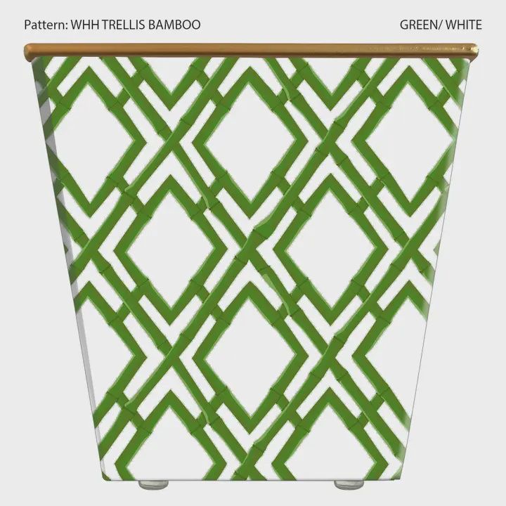 Whh Bamboo Trellis Cachepot Candle Cool Citrus Basil