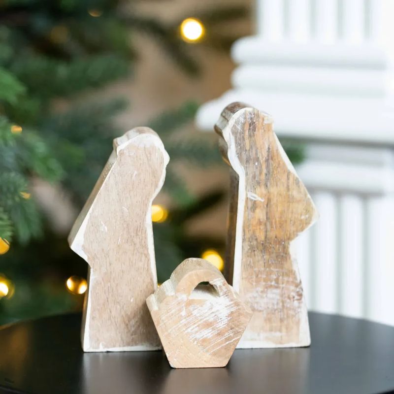 Nativity Scene; Set of Three; Mango