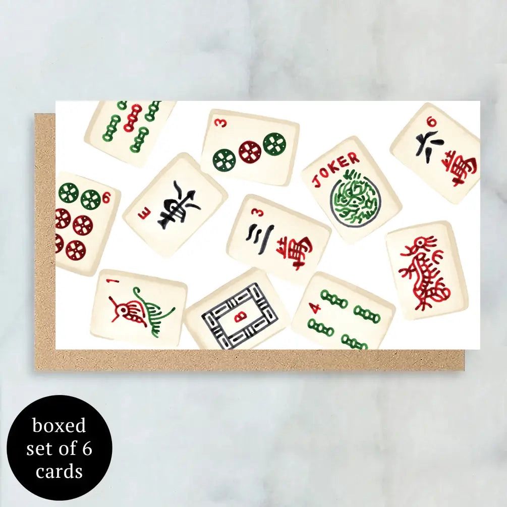 MahJong Themed Enclosure Cards; Set of 6; Blank