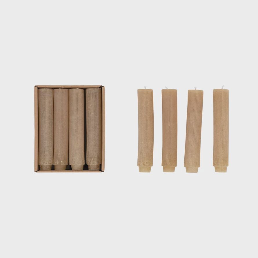Unscented Pleated Taper Candles in Box