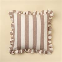 Ruffle Stripe PIllow, Fawn 20" x 20