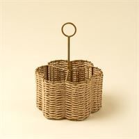Woven Cutlery Holder; Scalloped