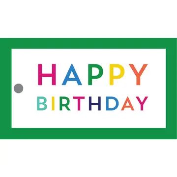 Colorful Happy Birthday Gift Tags