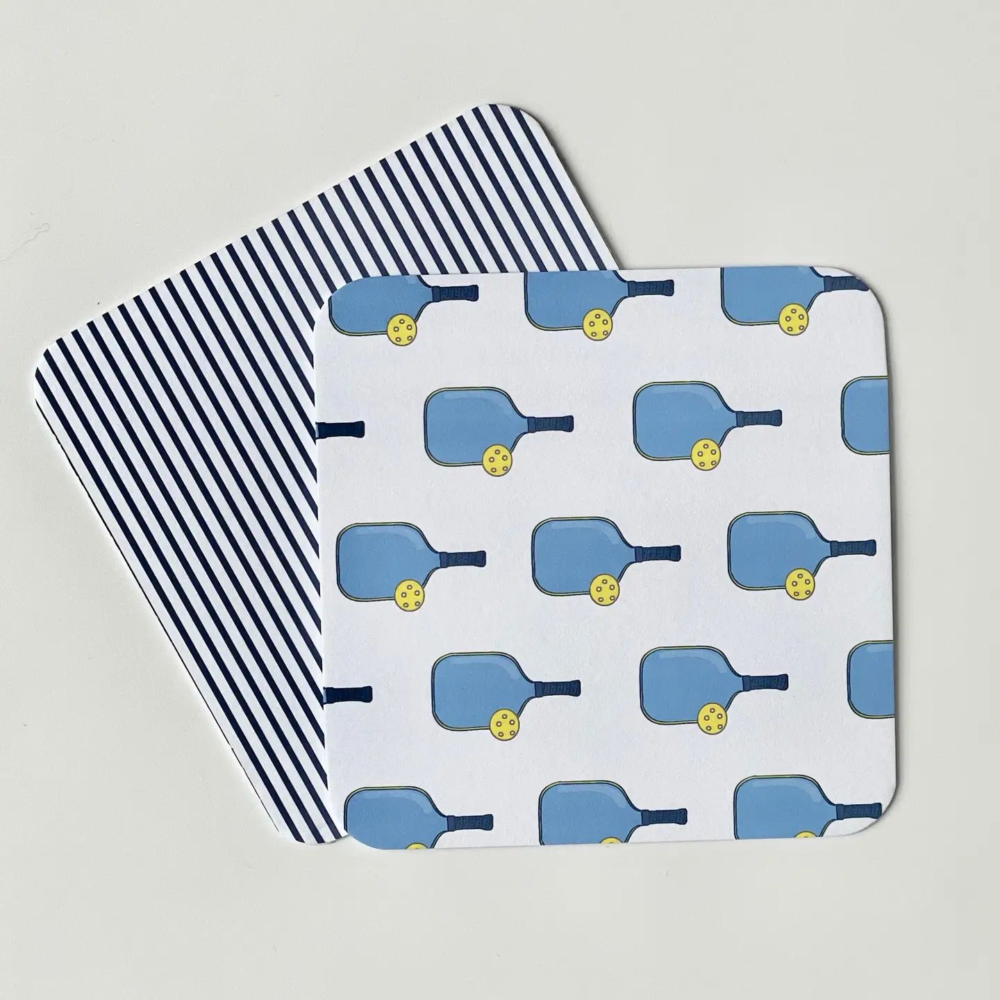 Pickleball Paper Coasters; Set of 8 Pickleball Paper Coasters; Set of 8
