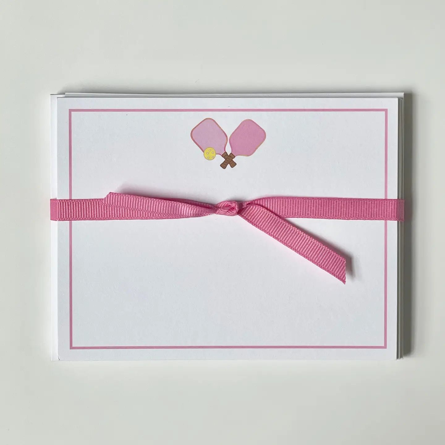 Pretty In Pink Pickleball Notecards; 10 w/Envelopes Pretty In Pink Pickleball Notecards; 10 w/Envelopes