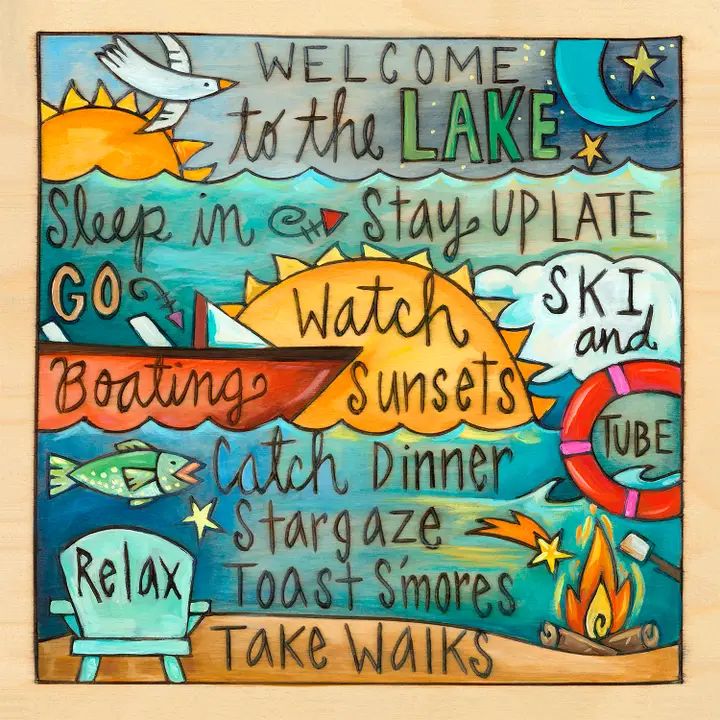 "Better On A Boat" 9" x 9" Plaque