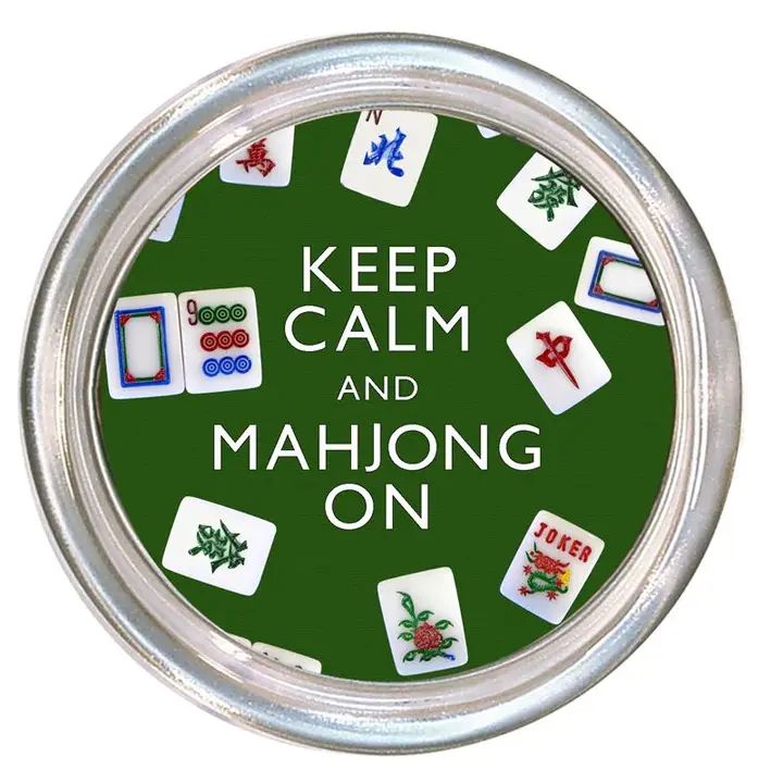 Keep Calm and Mahjong On Coaster; 5"