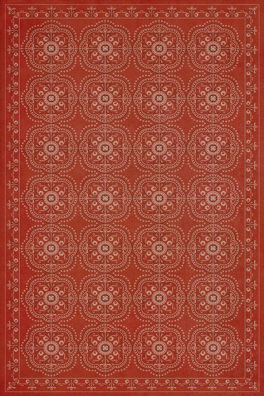 "Red Bandana"; Vinyl Rug; 20" x 30"