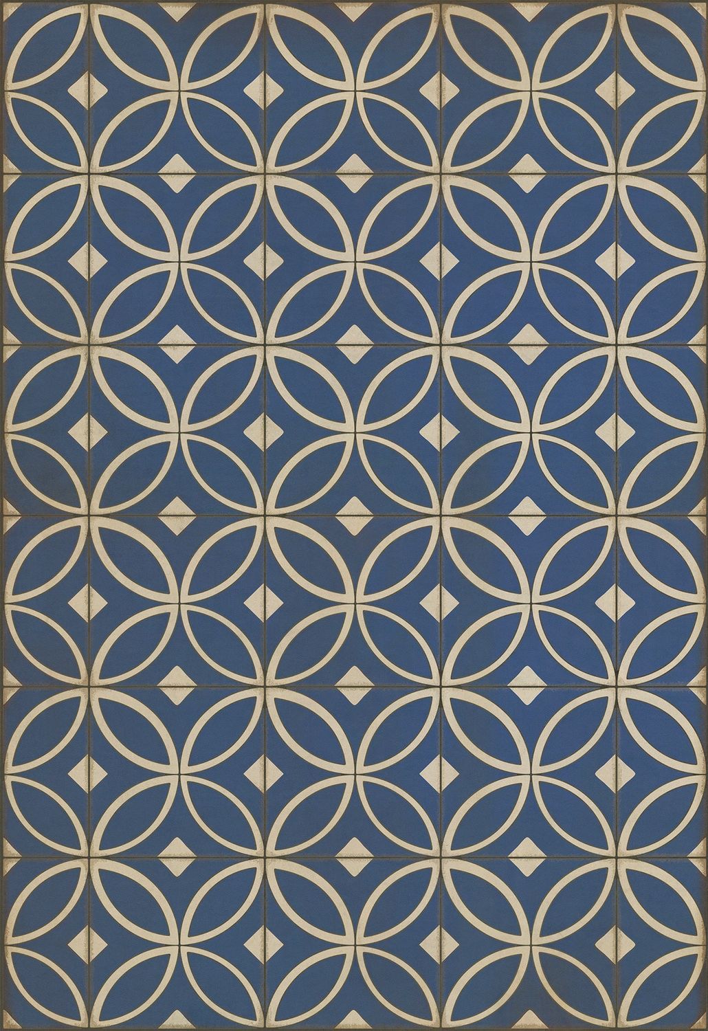 "Dress Blues" Vinyl Rug; 24" x 35"