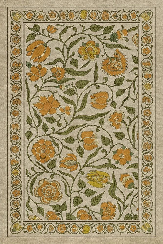 Williamsburg "A Lane Of Yellow" Vinyl Rug; 24" x 36"