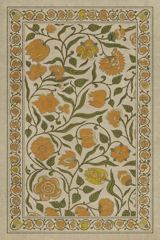 Williamsburg "A Lane Of Yellow" Vinyl Rug; 24" x 36"