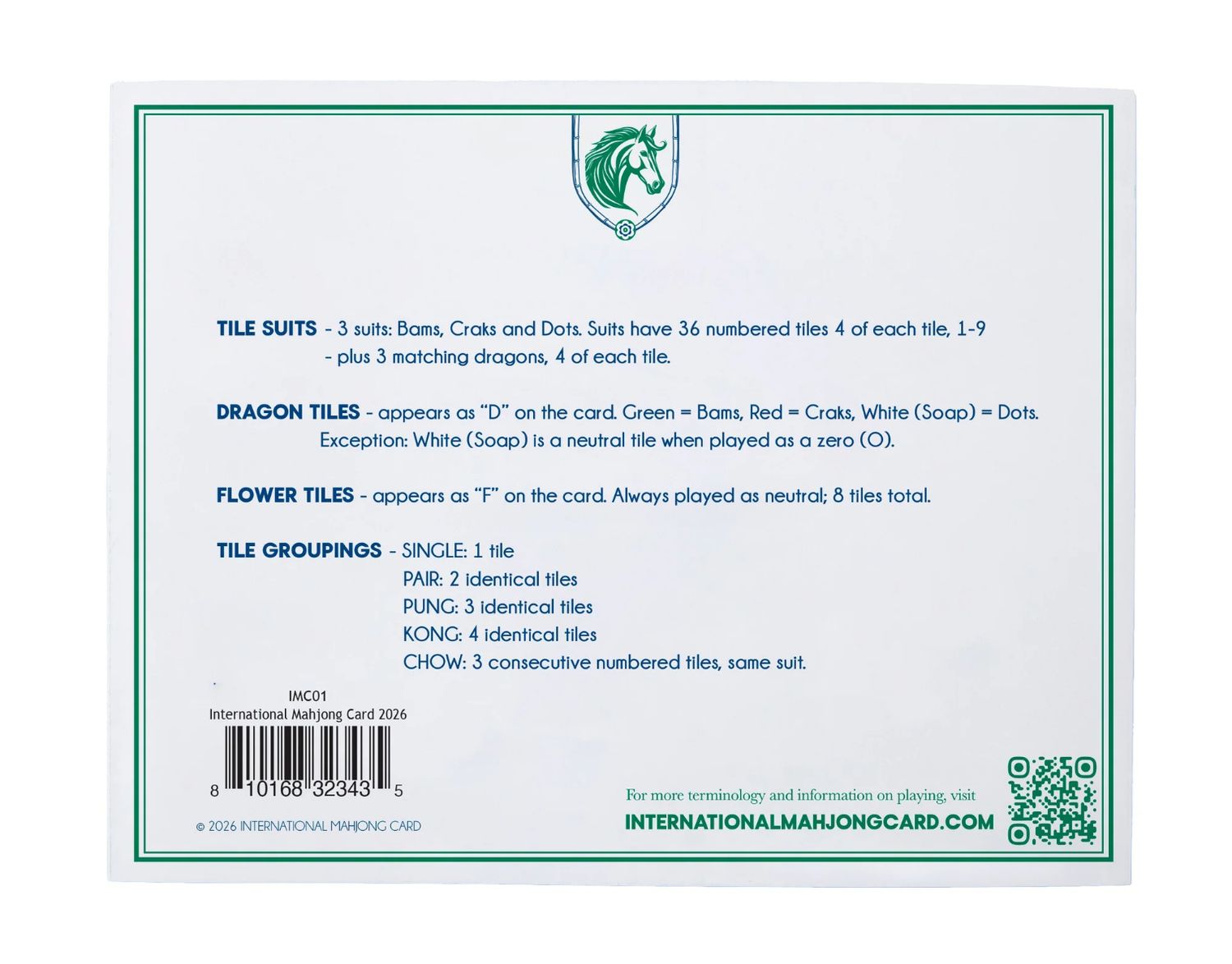 International Mahjong Card