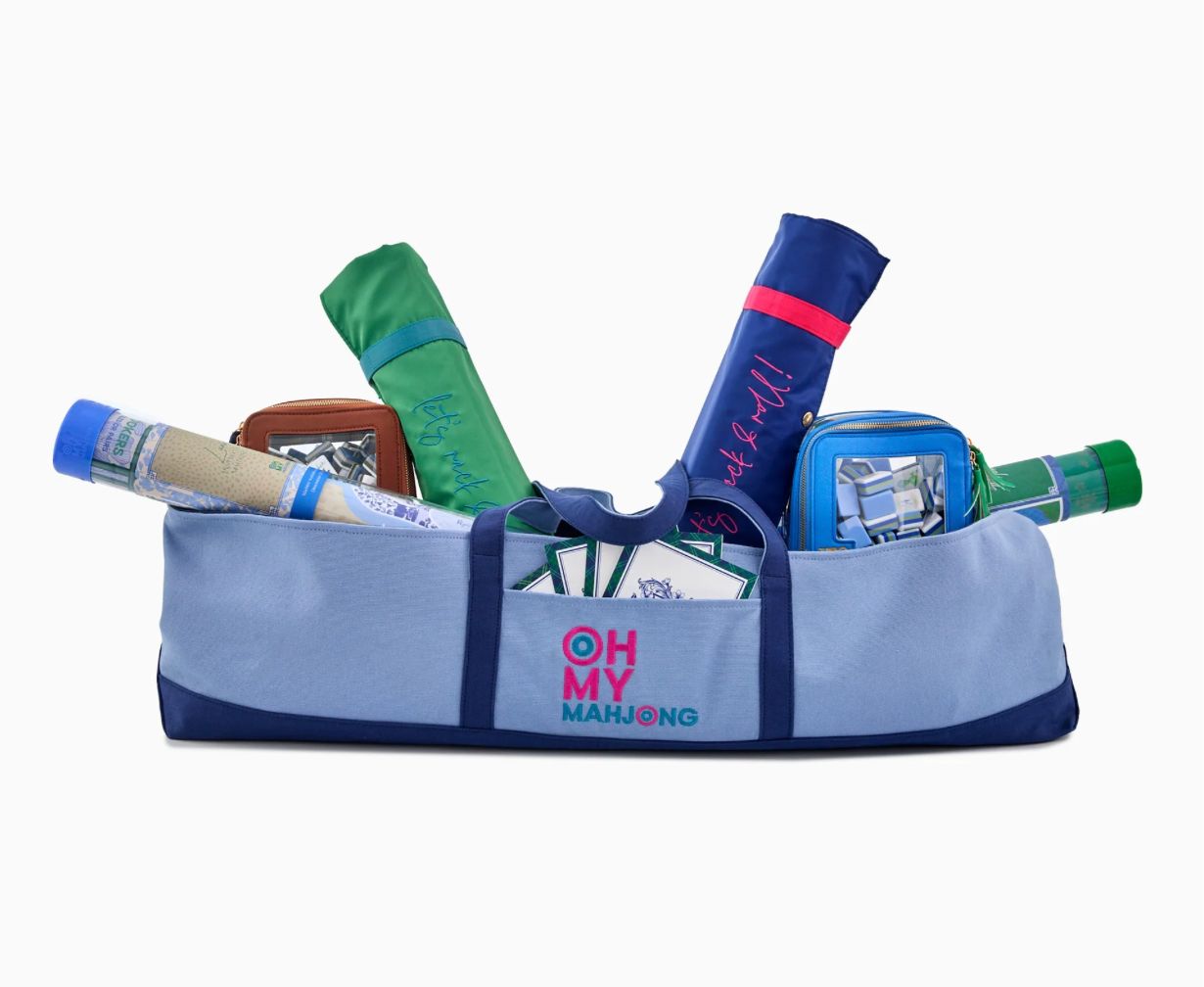 Blue Mahjong Mat Storage Bag
