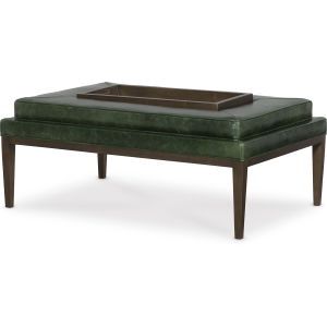 Baylor Ottoman; 42.5" x 30.5" x 19"H; Leather