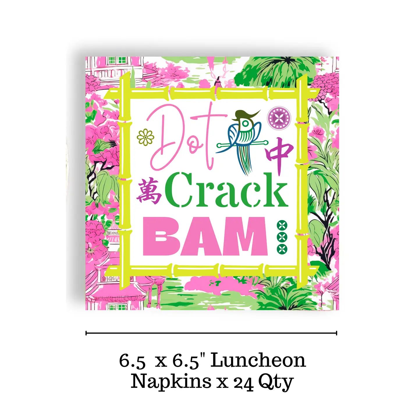 Mah Jong Paper Napkins; 6.5" 24 ct