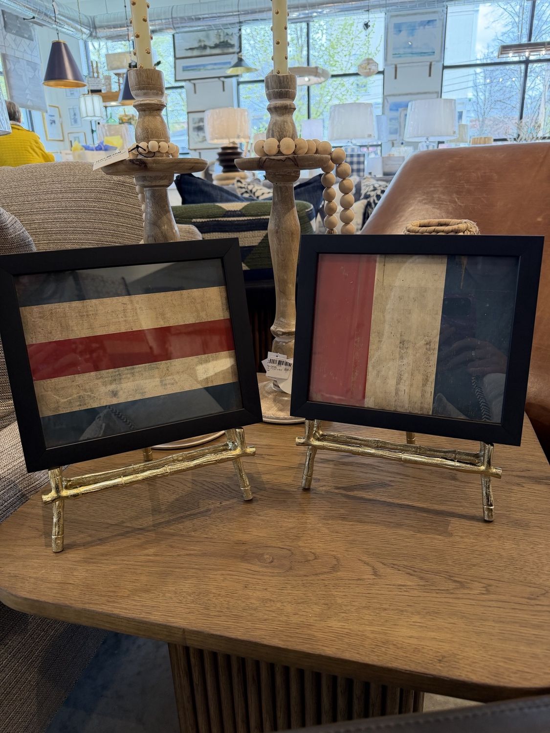 Nautical Flag Themed Art; Black Frame; 8.5 Nautical Flag Themed Art; Black Frame; 8.5" x10"; Letter "C"