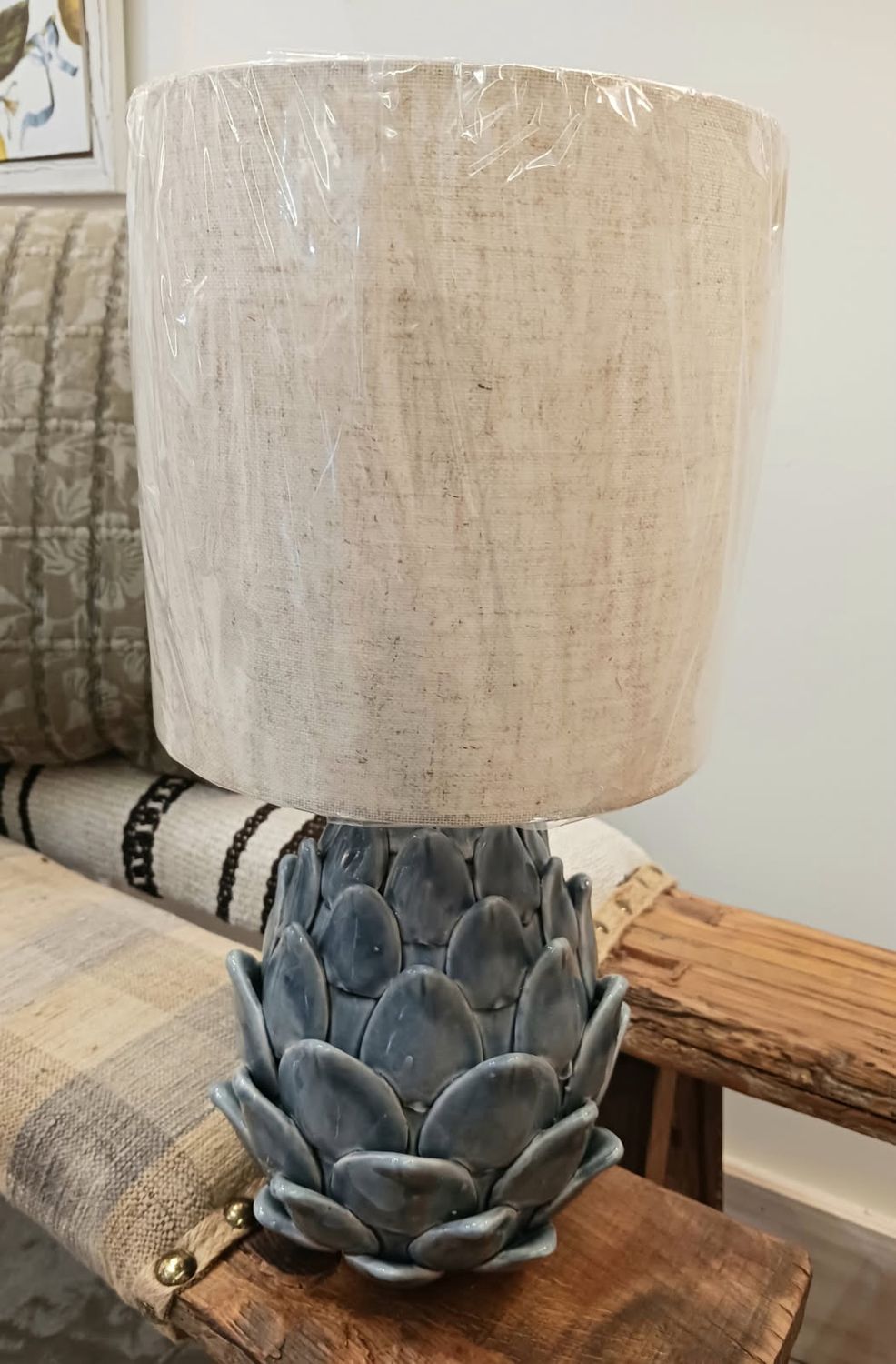 Declan Lamp; Blue w/Shade