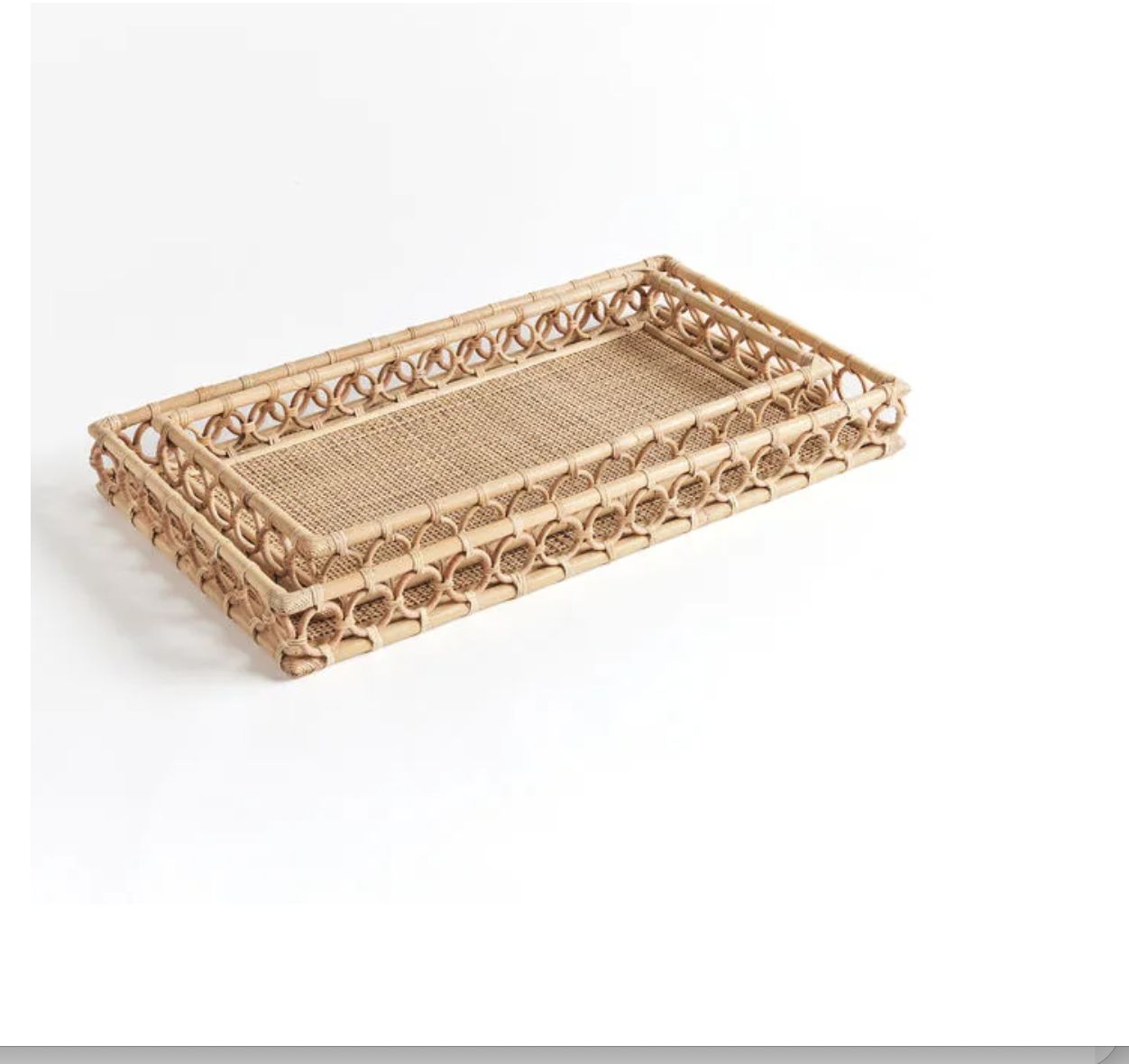Woven Rectangular Tray; Large