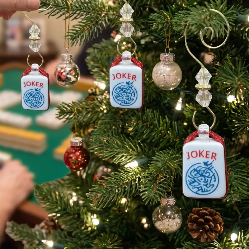 Joker Mahjong Christmas Ornament