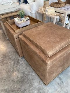 "Within Ottoman"; Leather