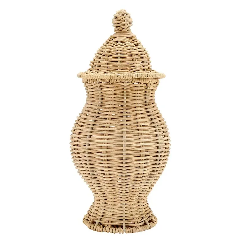 Rattan Ginger Jar - Small