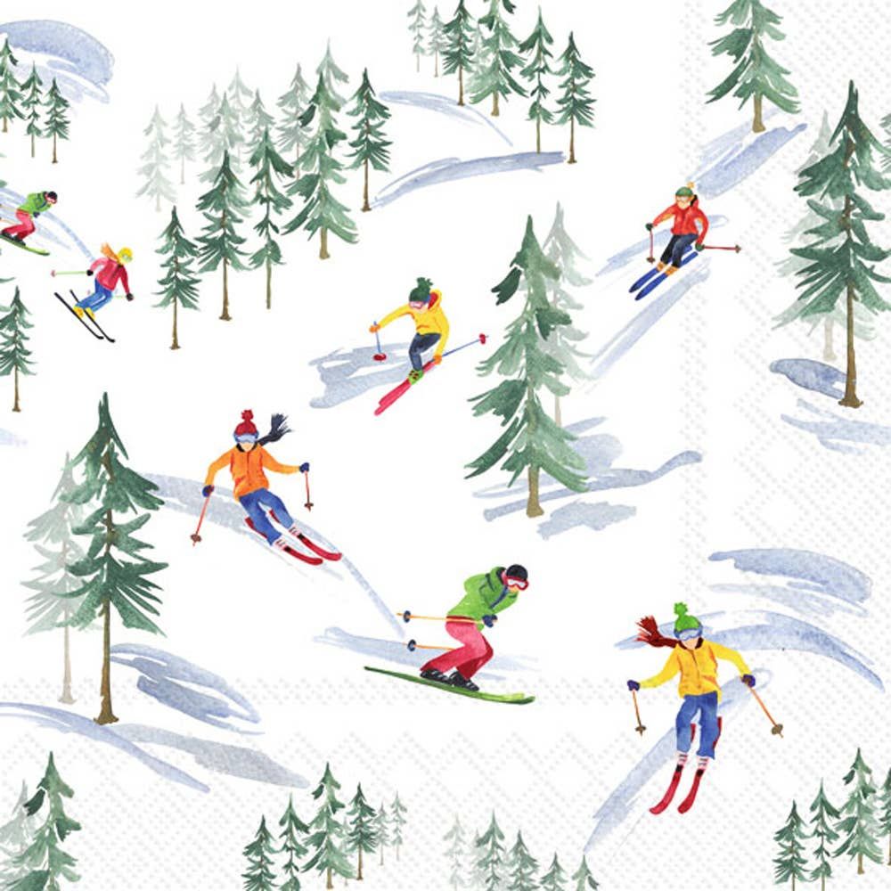 Paper Lunch Napkins 20 ct Down The Slope Christmas
