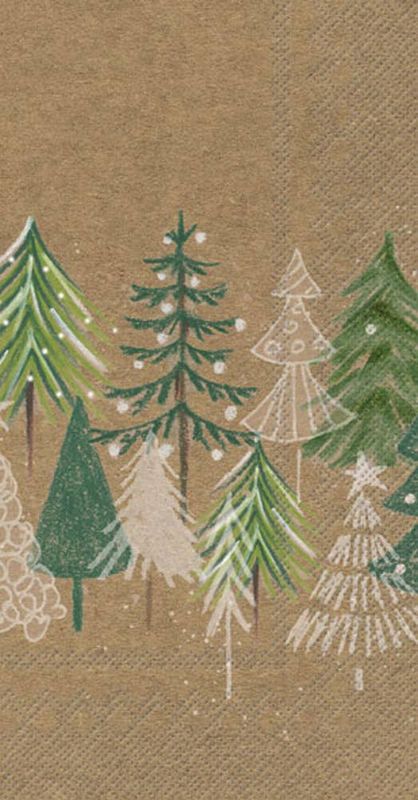 Paper Guest Towels 16 ct Green Xmas Trees Christmas