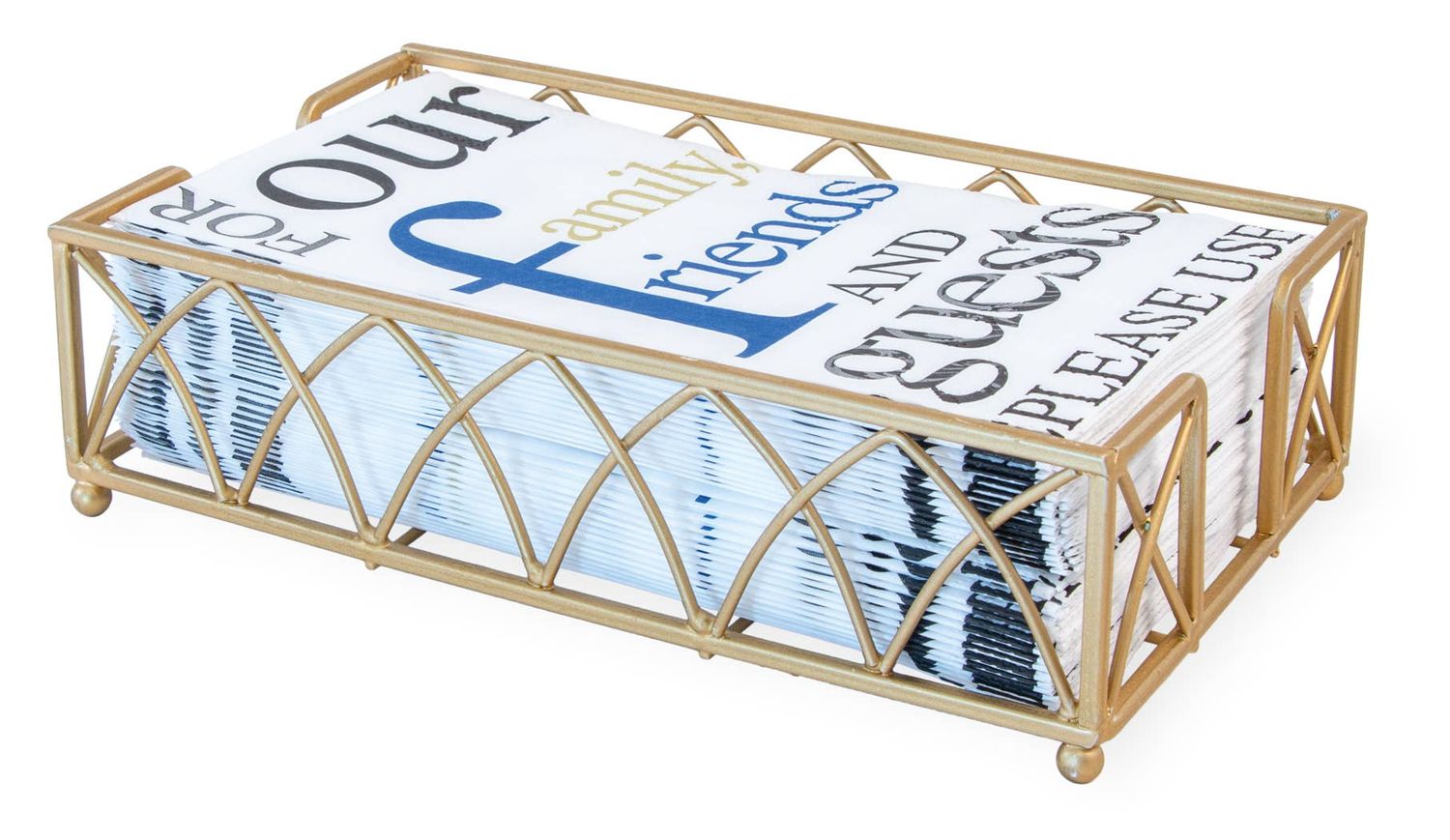 Paper Guest Towel Metal Caddy Arch Matte Gold Paper Guest Towel Metal Caddy Arch Matte Gold