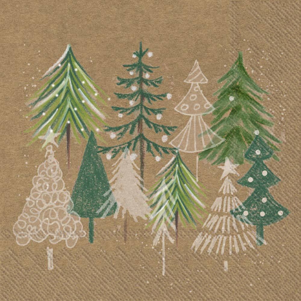 Paper Cocktail Napkins 20 ct Green Xmas Trees Christmas Paper Cocktail Napkins 20 ct Green Xmas Trees Christmas