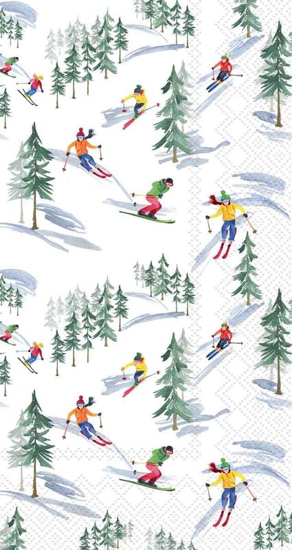 Paper Guest Towel 16 Ct Down The Slope Christmas