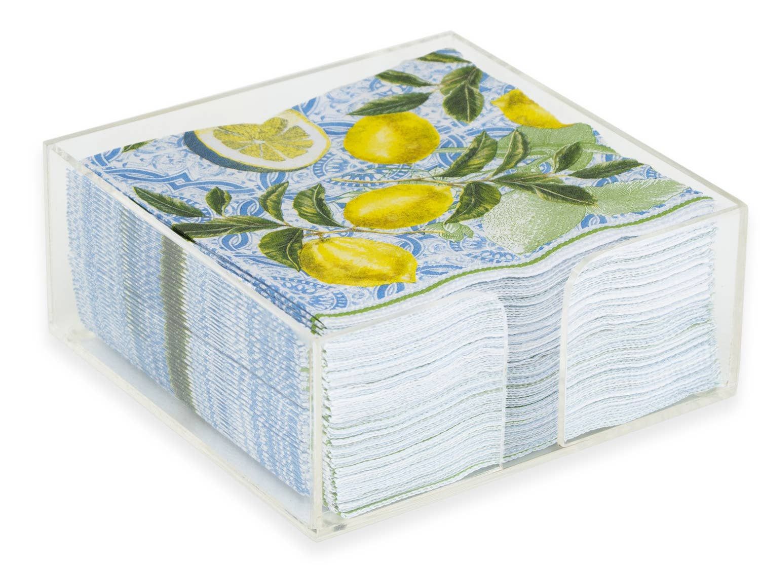 Paper Cocktail Napkin Acrylic Caddy clear