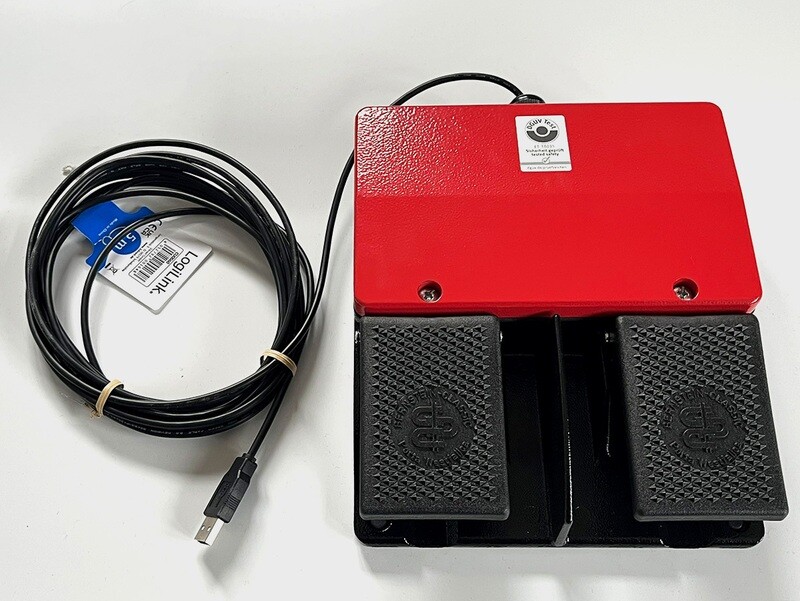 USB Pushbox two  foot-operated switches, freely configurable characters and commands