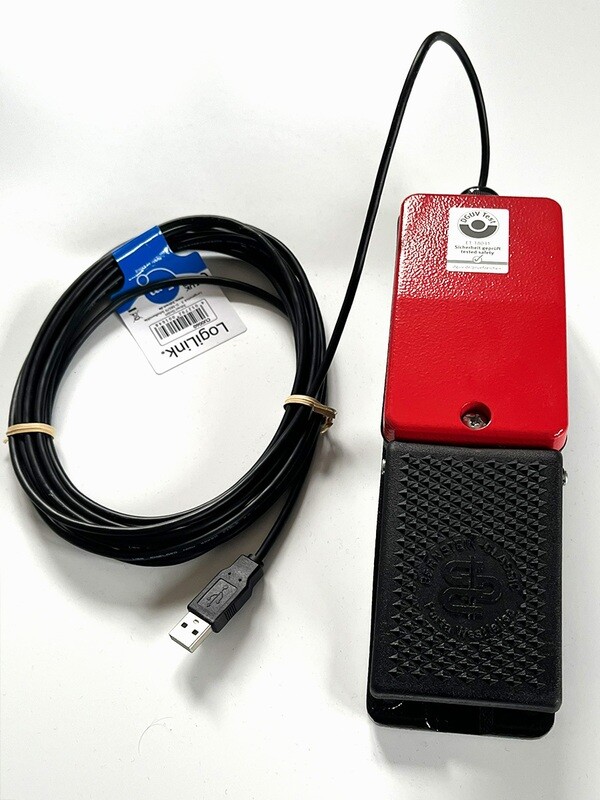 USB Pushbox one  foot-operated switch, freely configurable characters and commands